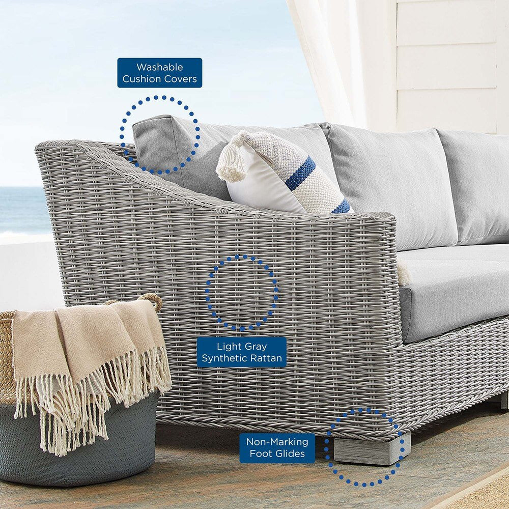 EEI-4355 Conway 4-Piece Sunbrella&reg; Outdoor Patio Wicker Rattan Furniture Set by Modway