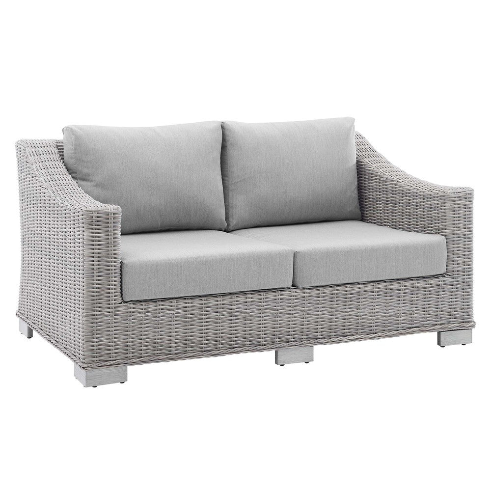 EEI-4355 Conway 4-Piece Sunbrella&reg; Outdoor Patio Wicker Rattan Furniture Set by Modway