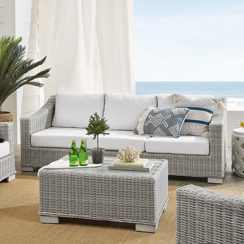 EEI-4355 Conway 4-Piece Sunbrella&reg; Outdoor Patio Wicker Rattan Furniture Set by Modway