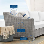 EEI-4355 Conway 4-Piece Sunbrella&reg; Outdoor Patio Wicker Rattan Furniture Set by Modway