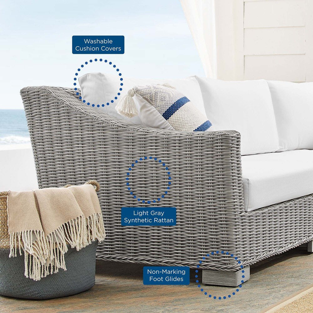EEI-4355 Conway 4-Piece Sunbrella&reg; Outdoor Patio Wicker Rattan Furniture Set by Modway