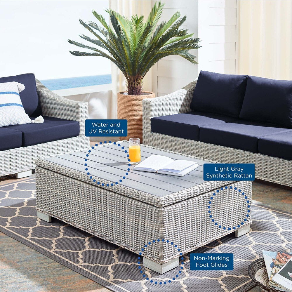 EEI-4359 Conway 4-Piece Sunbrella&reg; Outdoor Patio Wicker Rattan Furniture Set by Modway