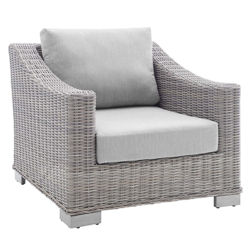 EEI-4359 Conway 4-Piece Sunbrella&reg; Outdoor Patio Wicker Rattan Furniture Set by Modway