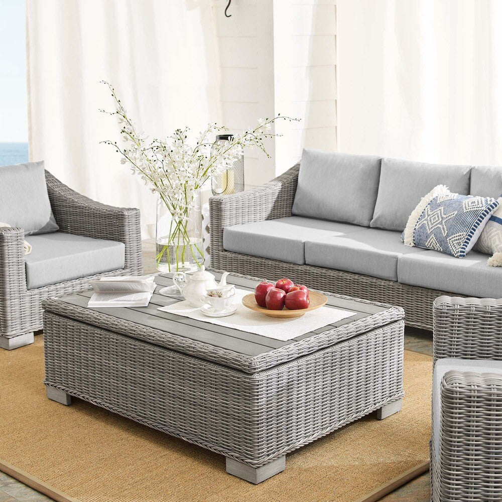 EEI-4359 Conway 4-Piece Sunbrella&reg; Outdoor Patio Wicker Rattan Furniture Set by Modway