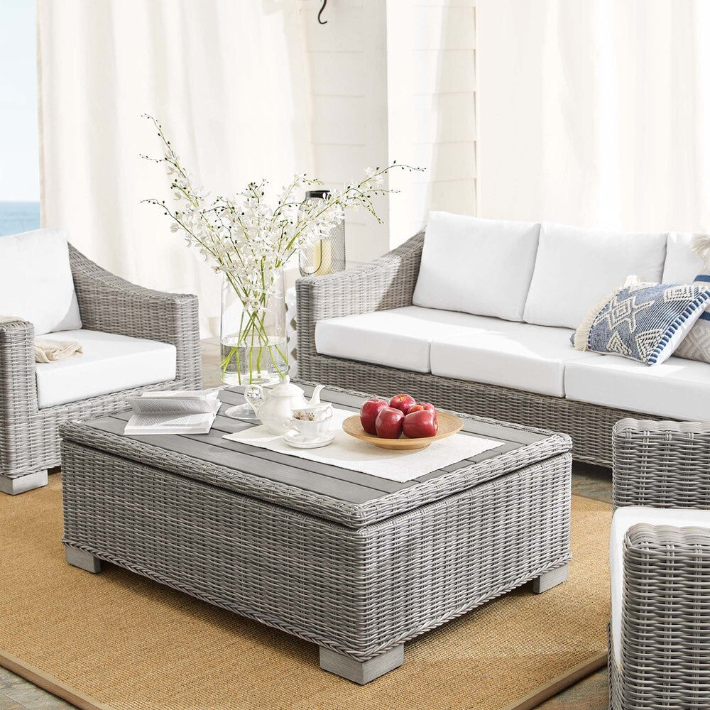 EEI-4359 Conway 4-Piece Sunbrella&reg; Outdoor Patio Wicker Rattan Furniture Set by Modway