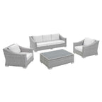 EEI-4359 Conway 4-Piece Sunbrella&reg; Outdoor Patio Wicker Rattan Furniture Set by Modway