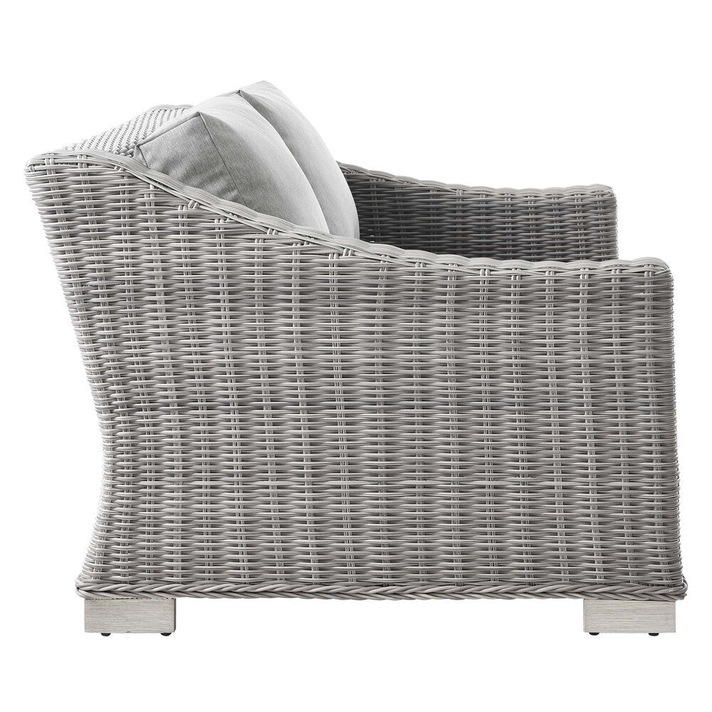 EEI-5092-GRY Conway 5-Piece Outdoor Patio Wicker Rattan Furniture Set by Modway