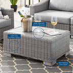 EEI-5097-GRY Conway 5-Piece Outdoor Patio Wicker Rattan Furniture Set by Modway