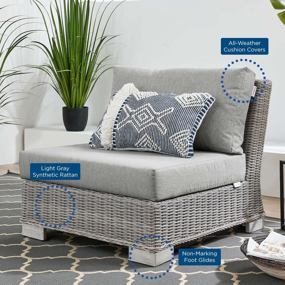 EEI-5097-GRY Conway 5-Piece Outdoor Patio Wicker Rattan Furniture Set by Modway