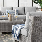EEI-5097-GRY Conway 5-Piece Outdoor Patio Wicker Rattan Furniture Set by Modway
