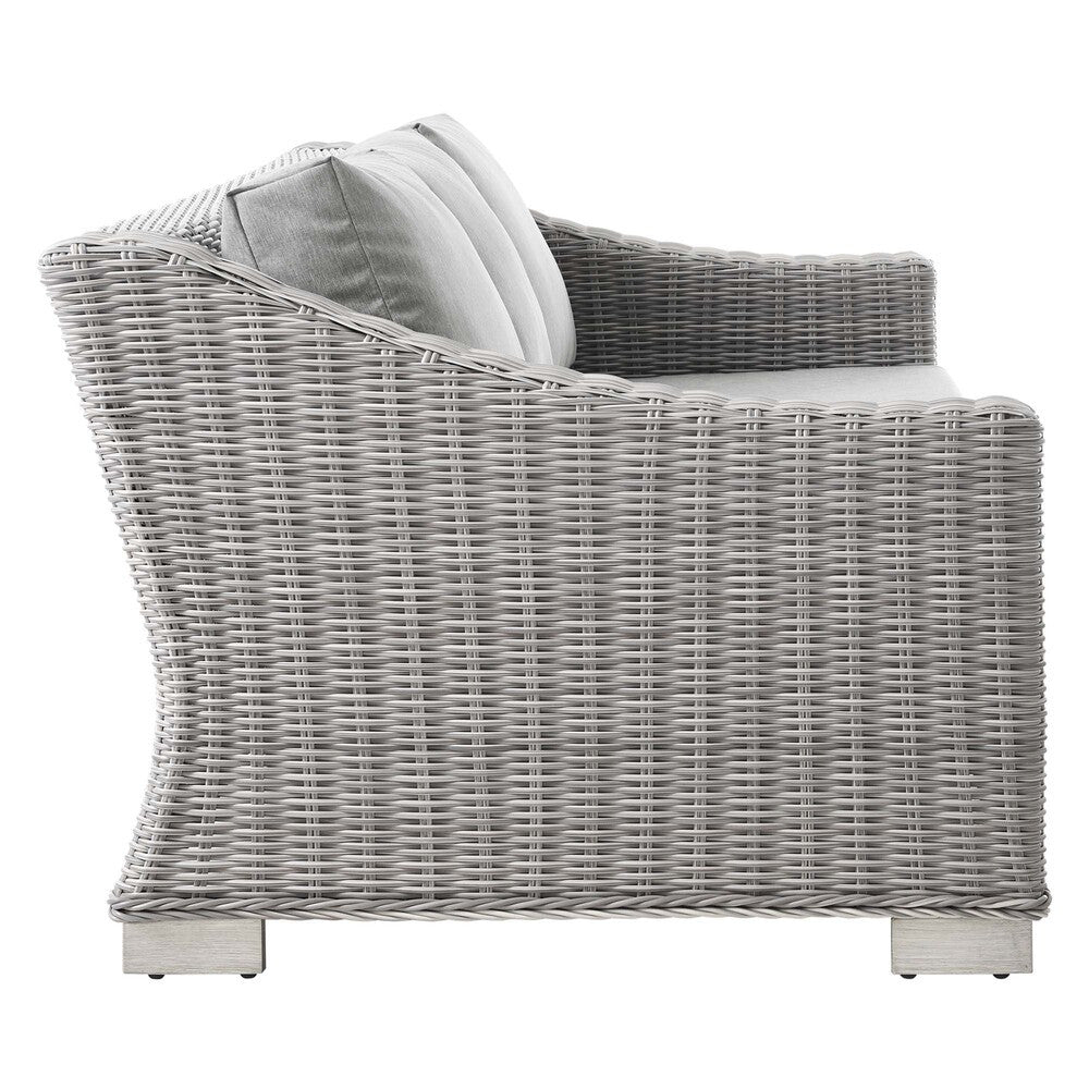 EEI-5097-GRY Conway 5-Piece Outdoor Patio Wicker Rattan Furniture Set by Modway