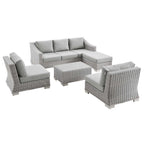 EEI-5097-GRY Conway 5-Piece Outdoor Patio Wicker Rattan Furniture Set by Modway