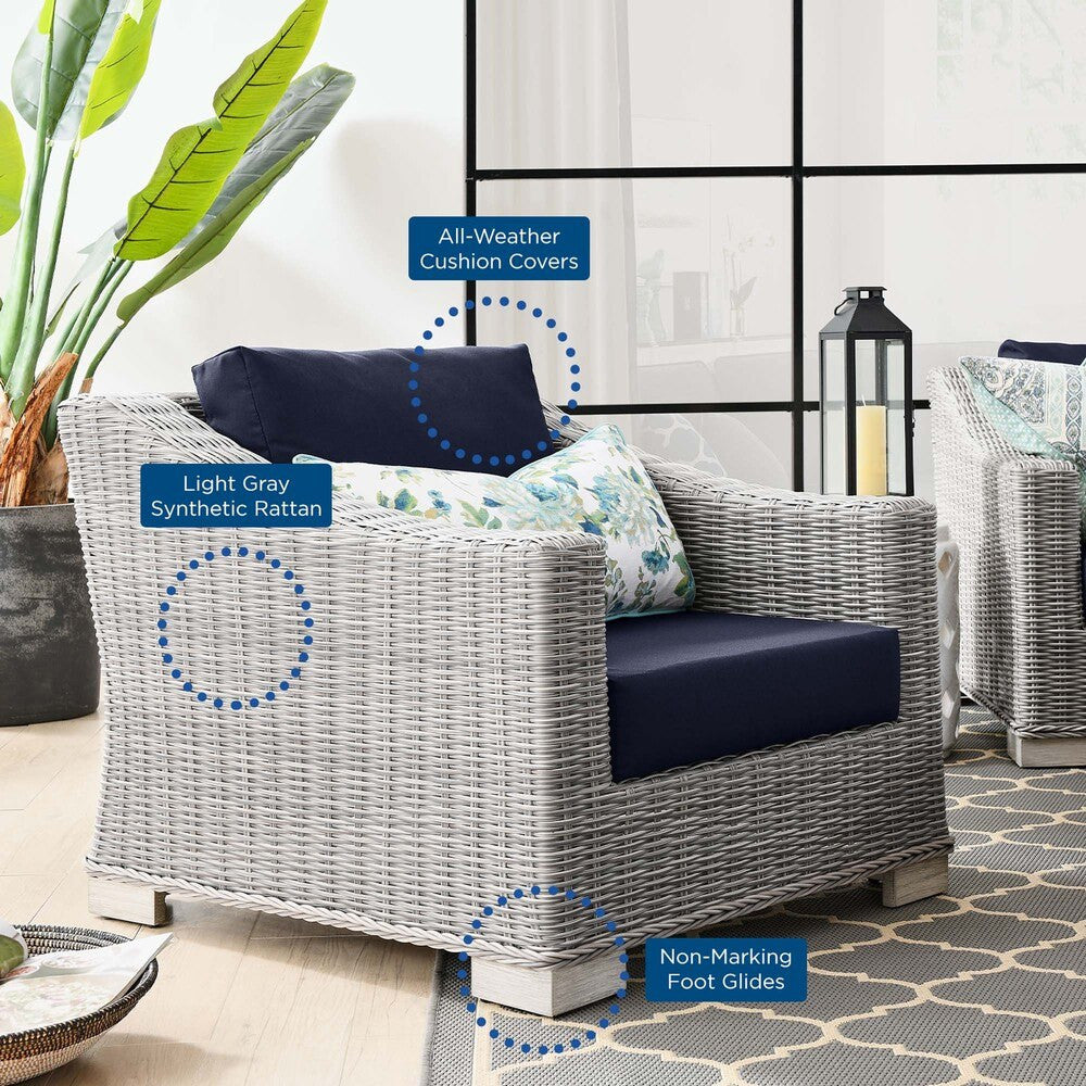 EEI-4840 Conway Outdoor Patio Wicker Rattan Armchair by Modway