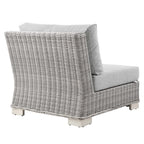 EEI-4847-LGR-GRY Conway Outdoor Patio Wicker Rattan Armless Chair by Modway