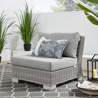 EEI-4847-LGR-GRY Conway Outdoor Patio Wicker Rattan Armless Chair by Modway