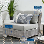 EEI-4847-LGR-GRY Conway Outdoor Patio Wicker Rattan Armless Chair by Modway