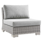 EEI-4847-LGR-GRY Conway Outdoor Patio Wicker Rattan Armless Chair by Modway