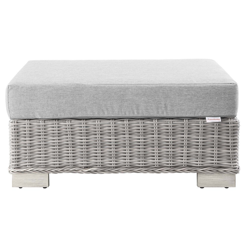EEI-4839 Conway Outdoor Patio Wicker Rattan Ottoman by Modway