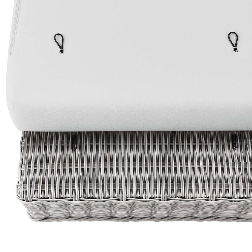 EEI-4839 Conway Outdoor Patio Wicker Rattan Ottoman by Modway