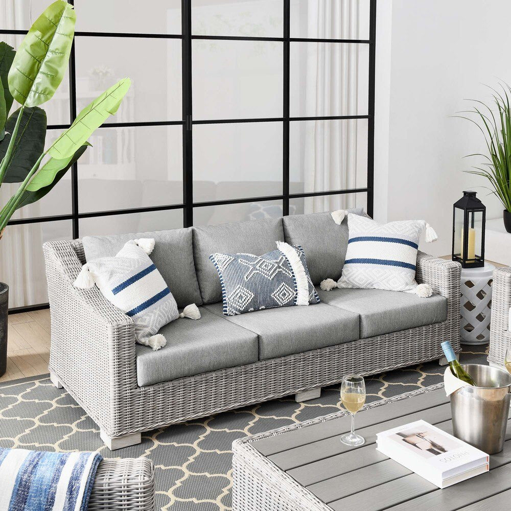 EEI-4842 Conway Outdoor Patio Wicker Rattan Sofa by Modway