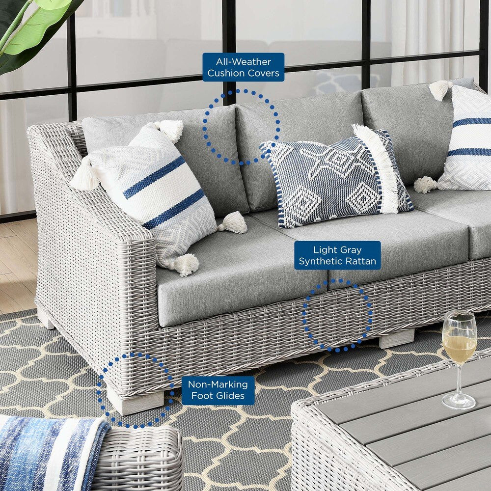 EEI-4842 Conway Outdoor Patio Wicker Rattan Sofa by Modway