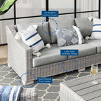 EEI-4842 Conway Outdoor Patio Wicker Rattan Sofa by Modway