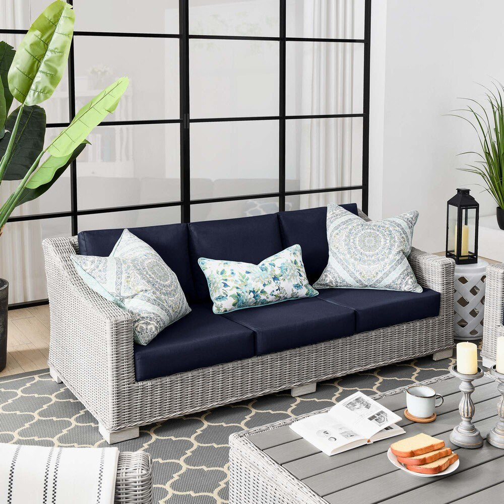 EEI-4842 Conway Outdoor Patio Wicker Rattan Sofa by Modway