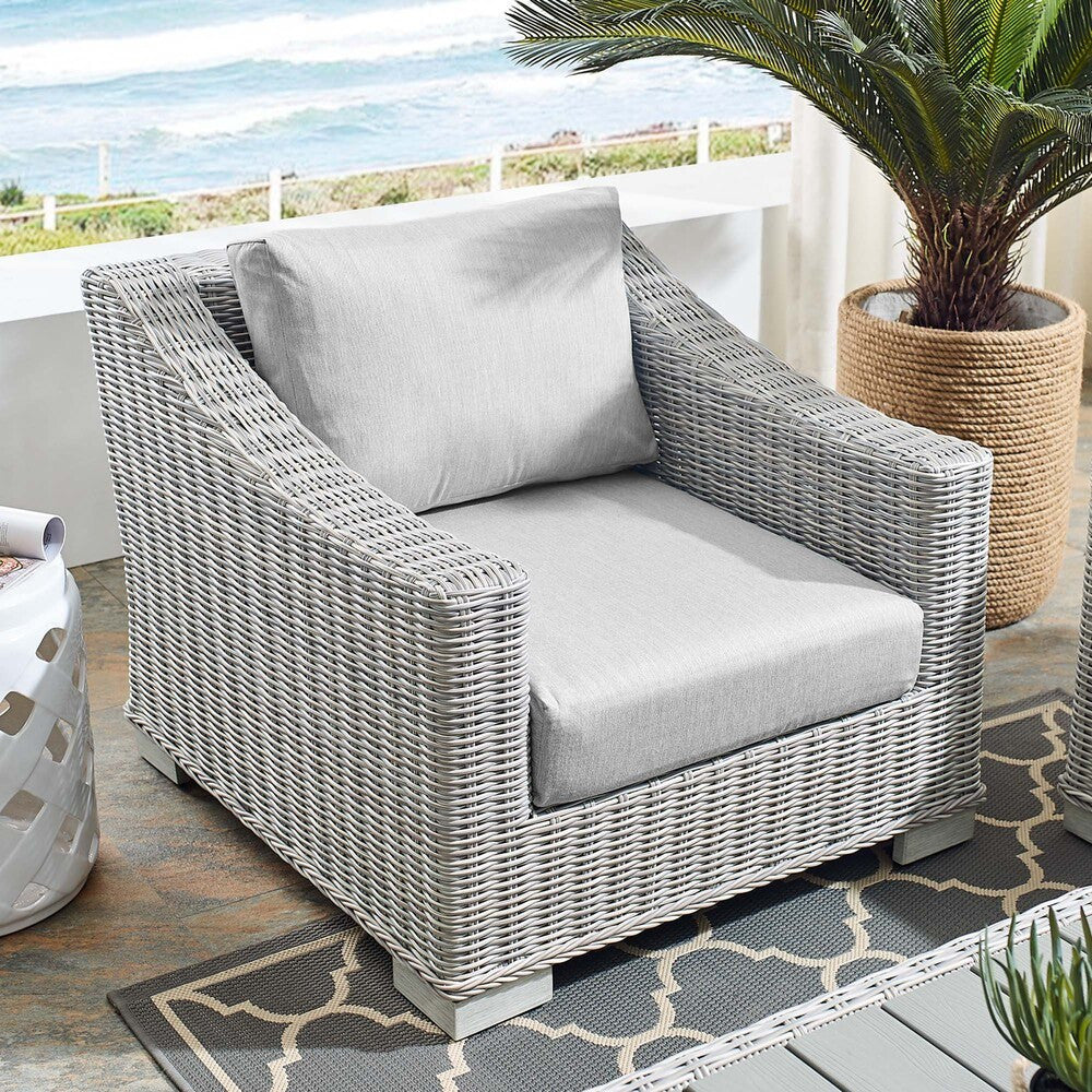 EEI-3972 Conway Sunbrella&reg; Outdoor Patio Wicker Rattan Armchair by Modway
