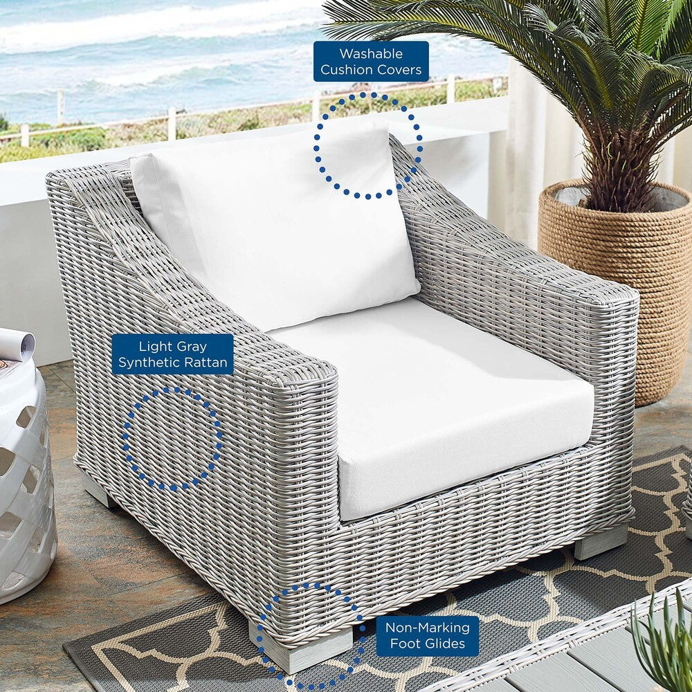 EEI-3972 Conway Sunbrella&reg; Outdoor Patio Wicker Rattan Armchair by Modway