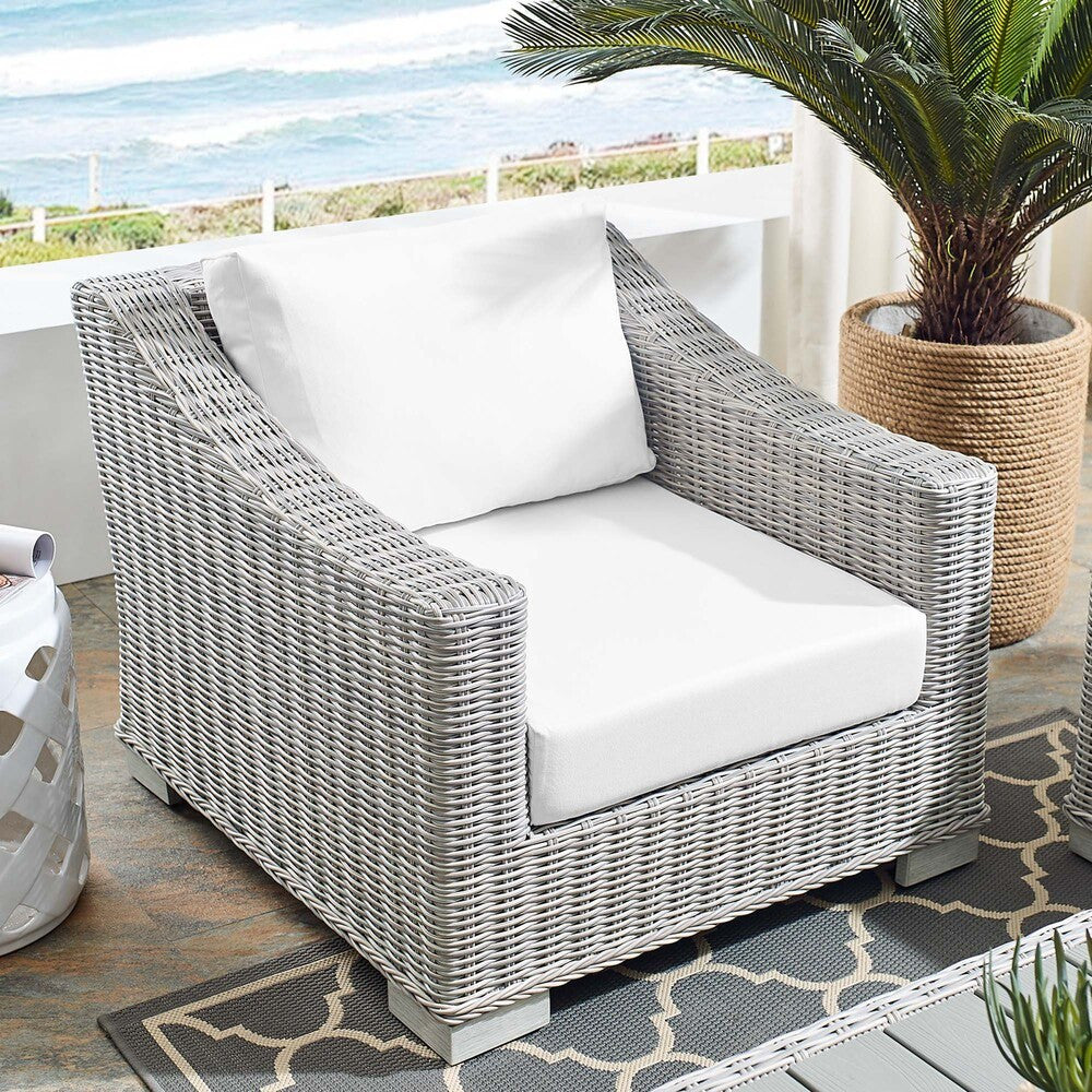 EEI-3972 Conway Sunbrella&reg; Outdoor Patio Wicker Rattan Armchair by Modway