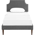 Modway Corene Fabric Twin Platform Bed with Squared Tapered Legs by Modway-MOD-5951-GRY