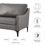 EEI-6018-GRY Corland Leather Sofa by Modway