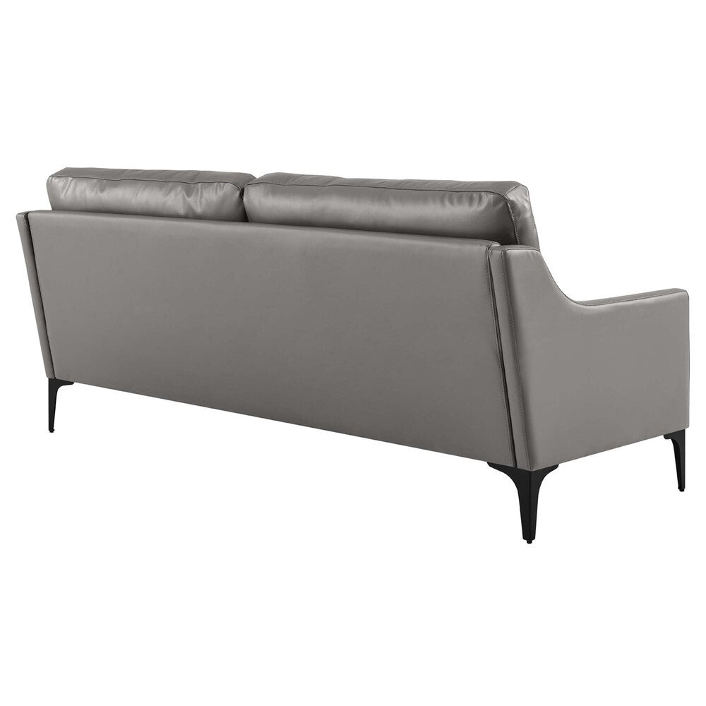 EEI-6018-GRY Corland Leather Sofa by Modway