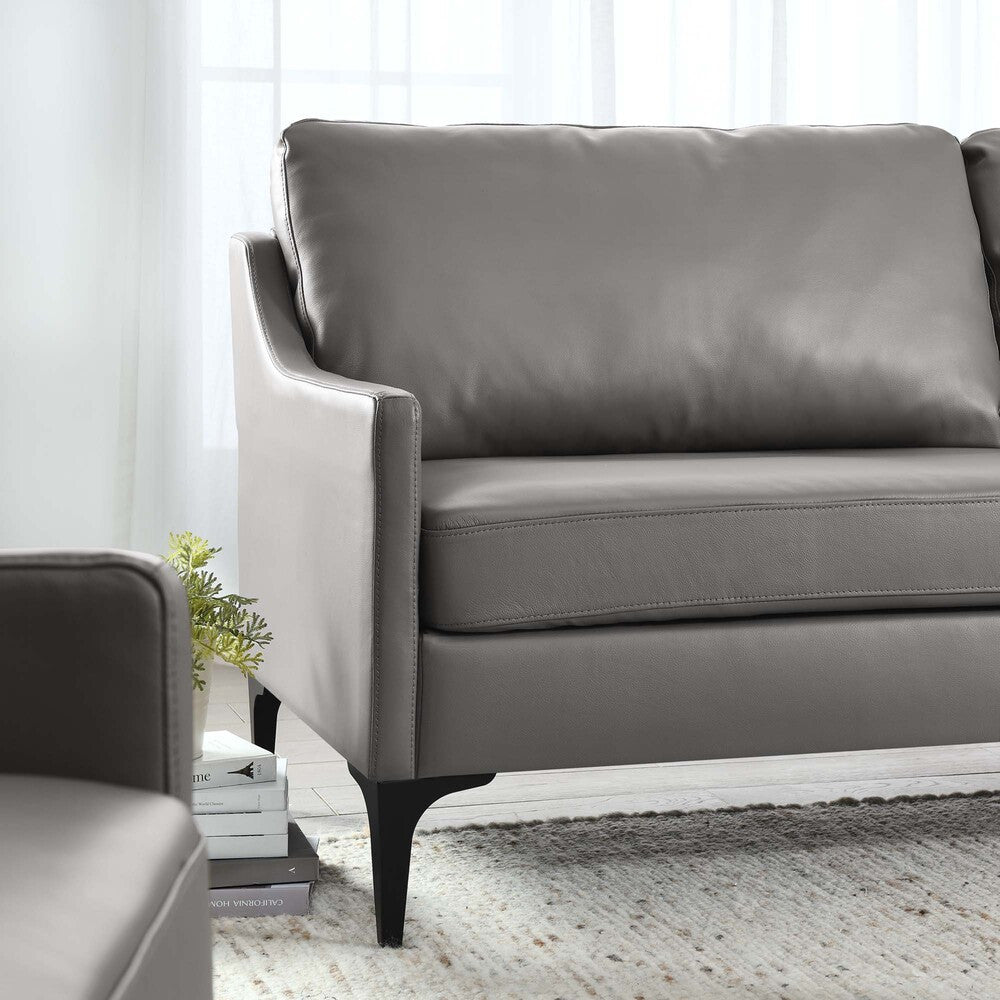 EEI-6018-GRY Corland Leather Sofa by Modway