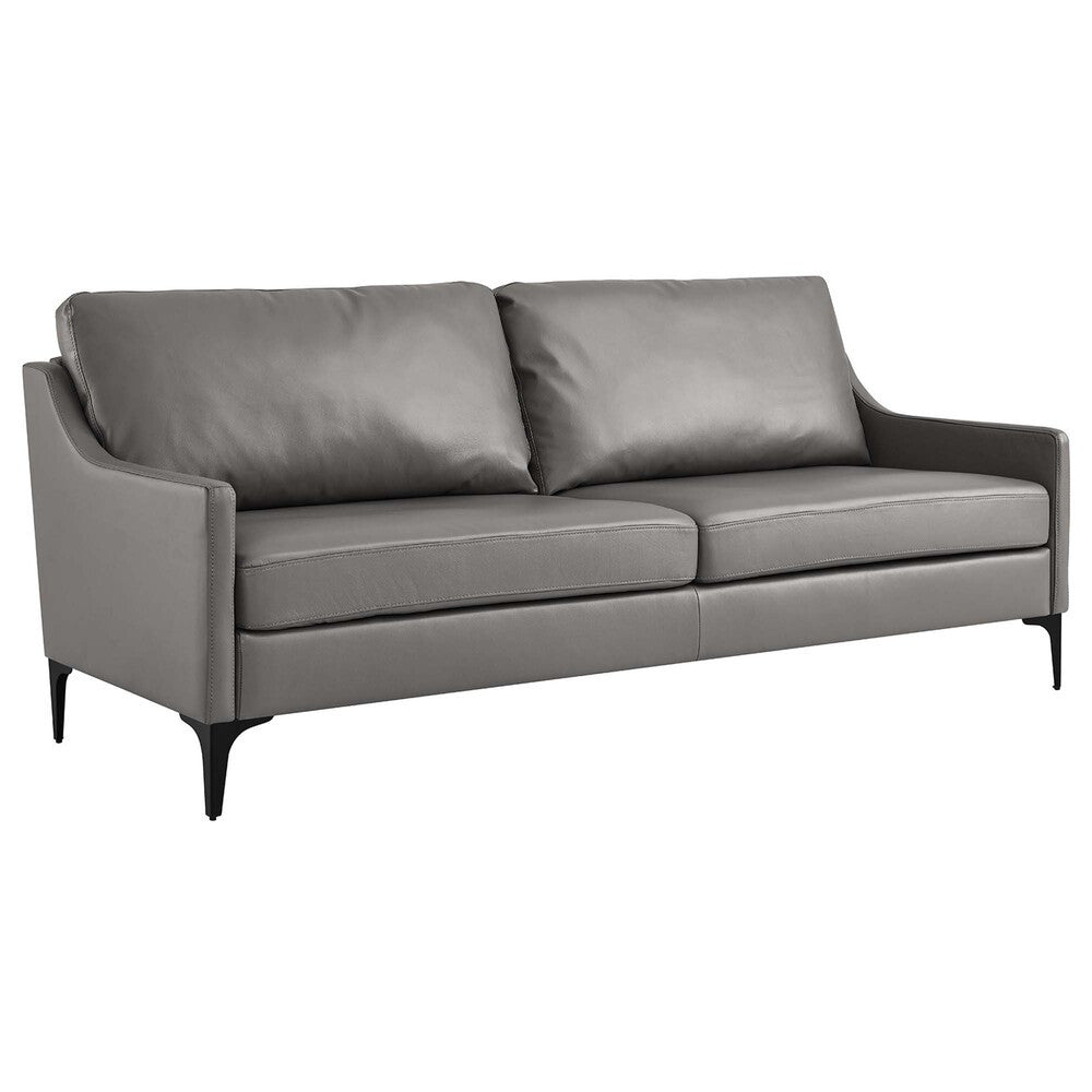 EEI-6018-GRY Corland Leather Sofa by Modway