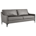Modway EEI-6018-GRY Corland Leather Sofa Gray