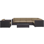 EEI-606 Corona 7 Piece Outdoor Patio Sectional Set by Modway
