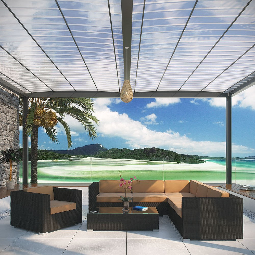 EEI-606 Corona 7 Piece Outdoor Patio Sectional Set by Modway