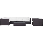EEI-606 Corona 7 Piece Outdoor Patio Sectional Set by Modway