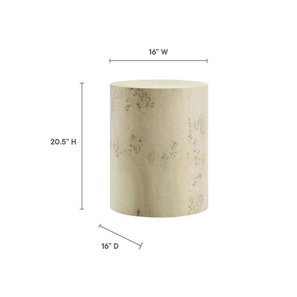 EEI-6271 Cosmos 16" Round Burl Wood Side Table by Modway