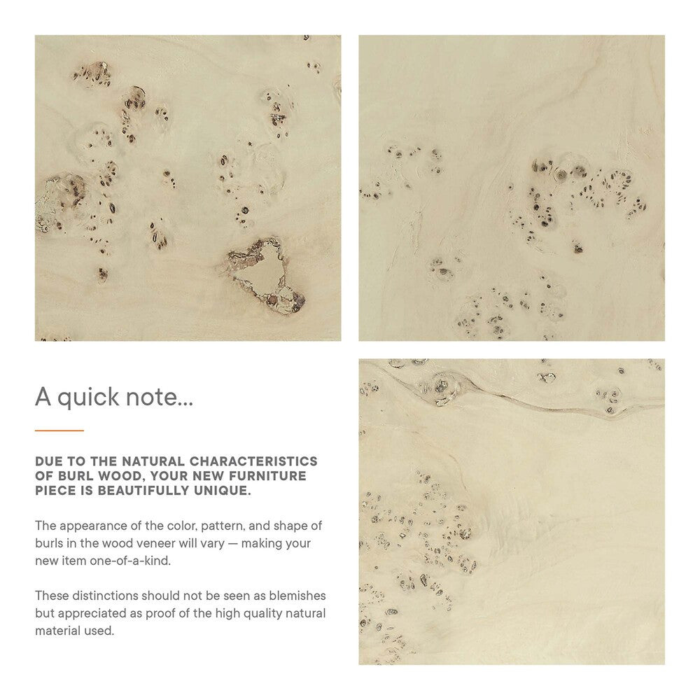 EEI-6273 Cosmos 16" Square Burl Wood Side Table by Modway