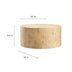 EEI-6274 Cosmos 35" Round Burl Wood Coffee Table by Modway