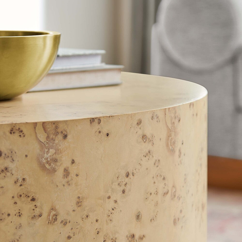 EEI-6274 Cosmos 35" Round Burl Wood Coffee Table by Modway