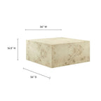 EEI-6272 Cosmos 36" Square Burl Wood Coffee Table by Modway
