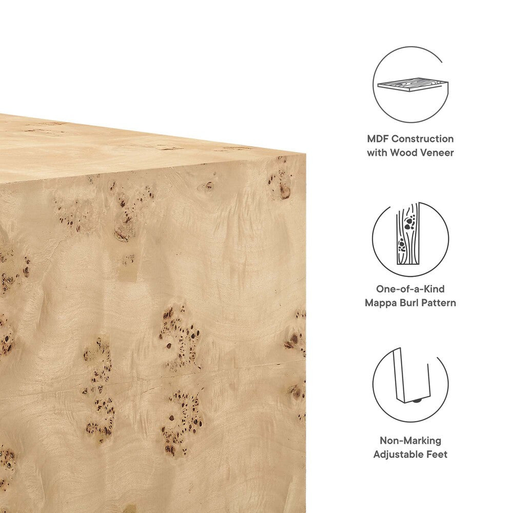 EEI-6272 Cosmos 36" Square Burl Wood Coffee Table by Modway
