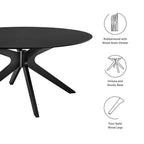 EEI-3848 Crossroads 63" Oval Wood Dining Table by Modway