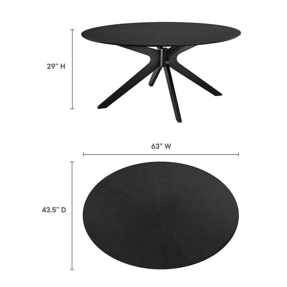 EEI-3848 Crossroads 63" Oval Wood Dining Table by Modway