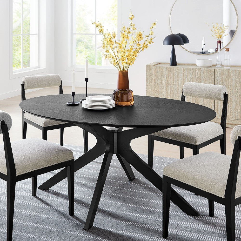 EEI-3848 Crossroads 63" Oval Wood Dining Table by Modway