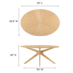 EEI-3848 Crossroads 63" Oval Wood Dining Table by Modway