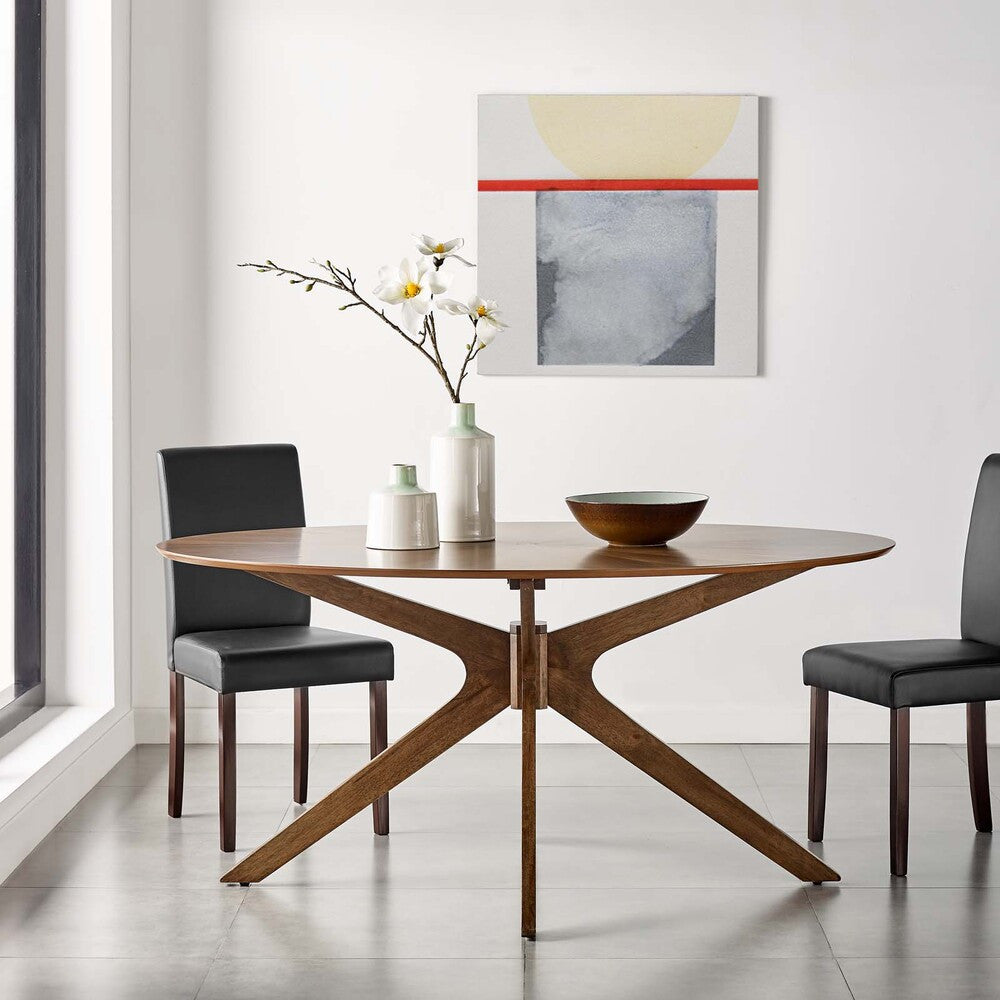 EEI-3848 Crossroads 63" Oval Wood Dining Table by Modway
